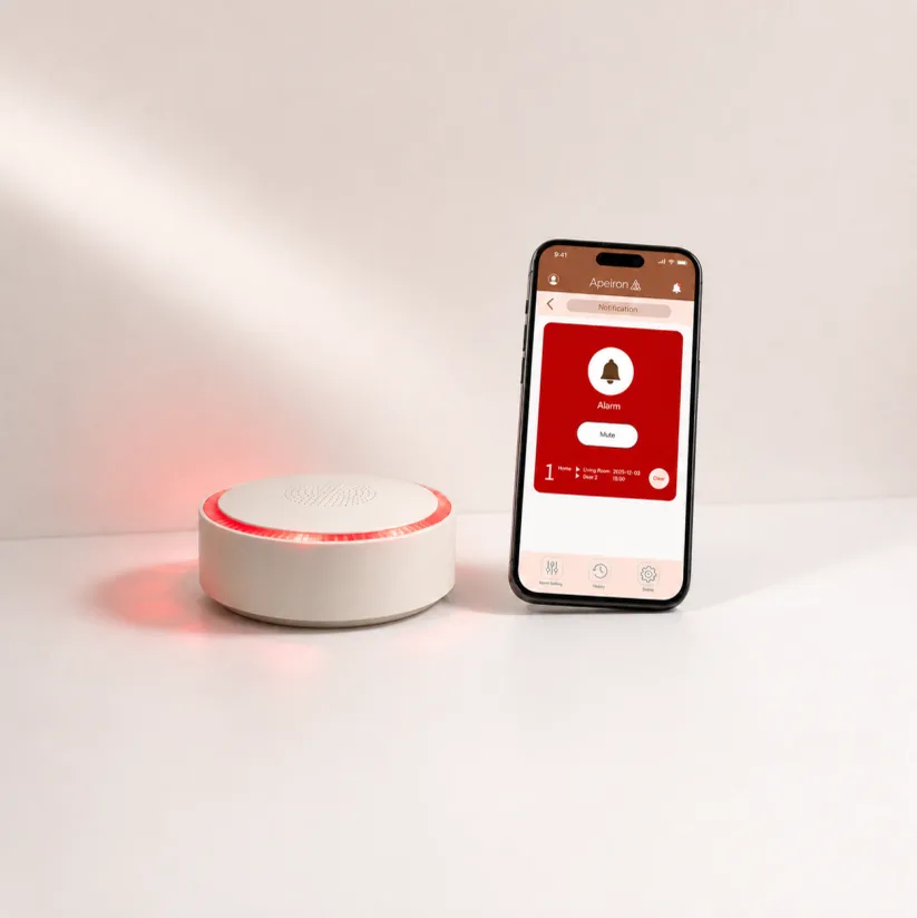 Apeiron Guard alarm hub and mobile alert system