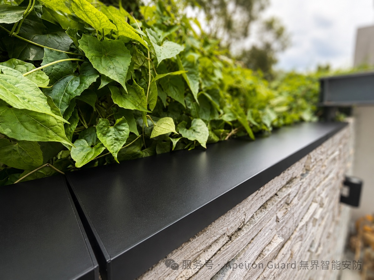 Battery-free climb detection sensors installed along a stone-clad residential wall