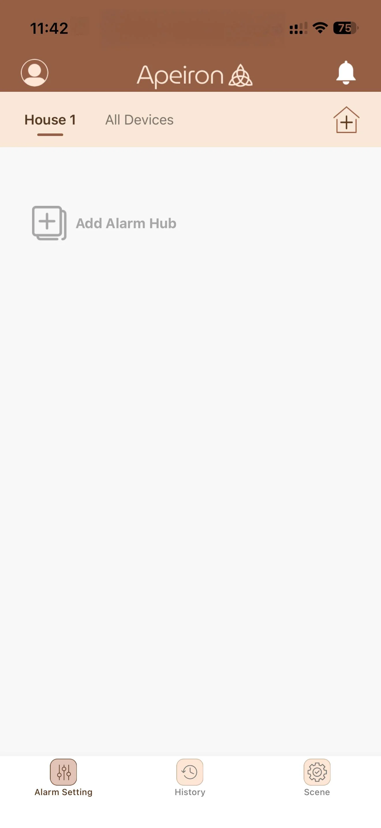 Apeiron Guard 應用程式的 Add Zone 按鈕